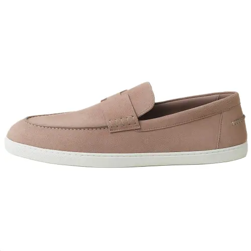 HERMES Job Loafers Men's Rose