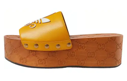 Gucci Adidas x Gucci Wmns Gg Clog 'Yellow' Women's