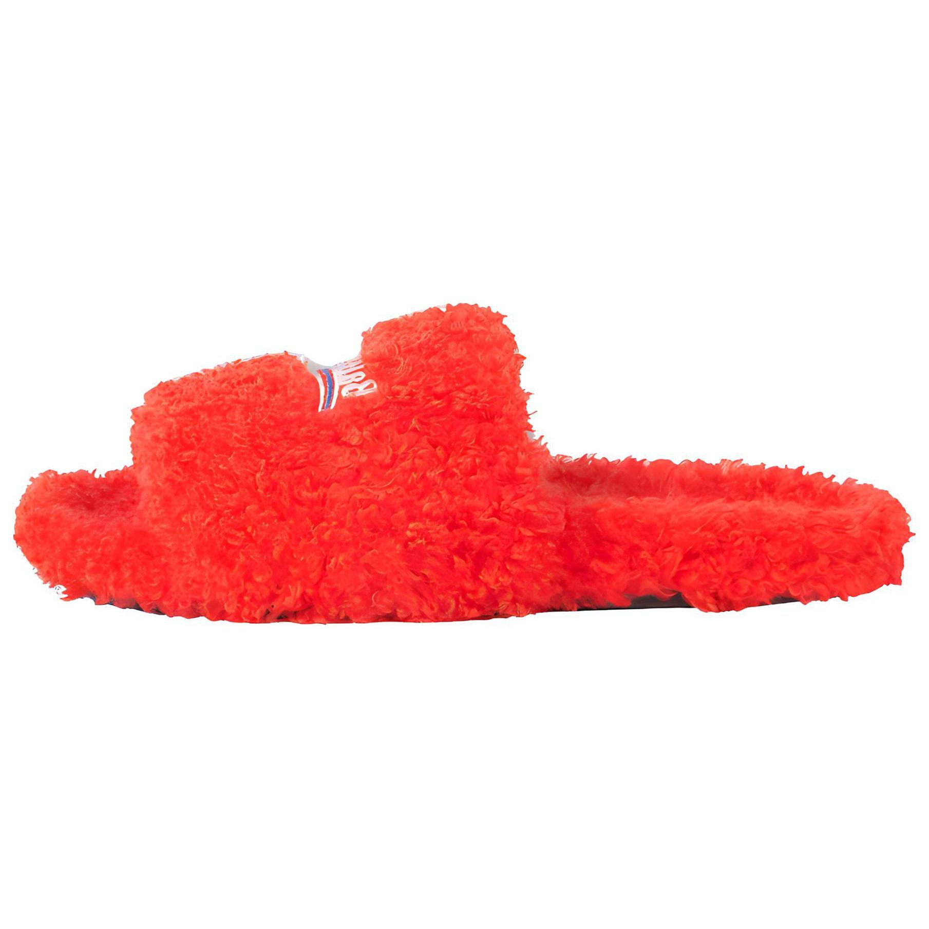 Женские шлепанцы Balenciaga Furry (красные)