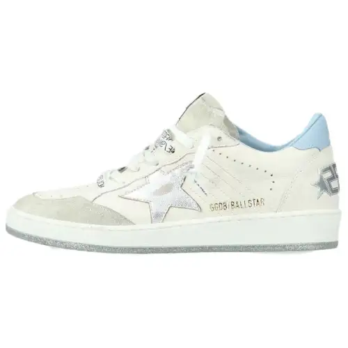 Golden Goose Ball Star White Blue Fog Silver Women's