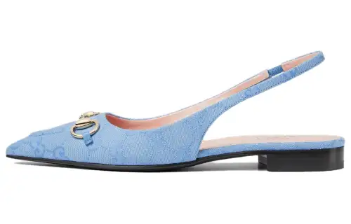 GUCCI Horsebit Casual Shoes 1.5cm Women's Blue