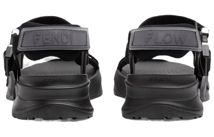 FENDI Flow FF Jacquard Touch Strapped Sandals