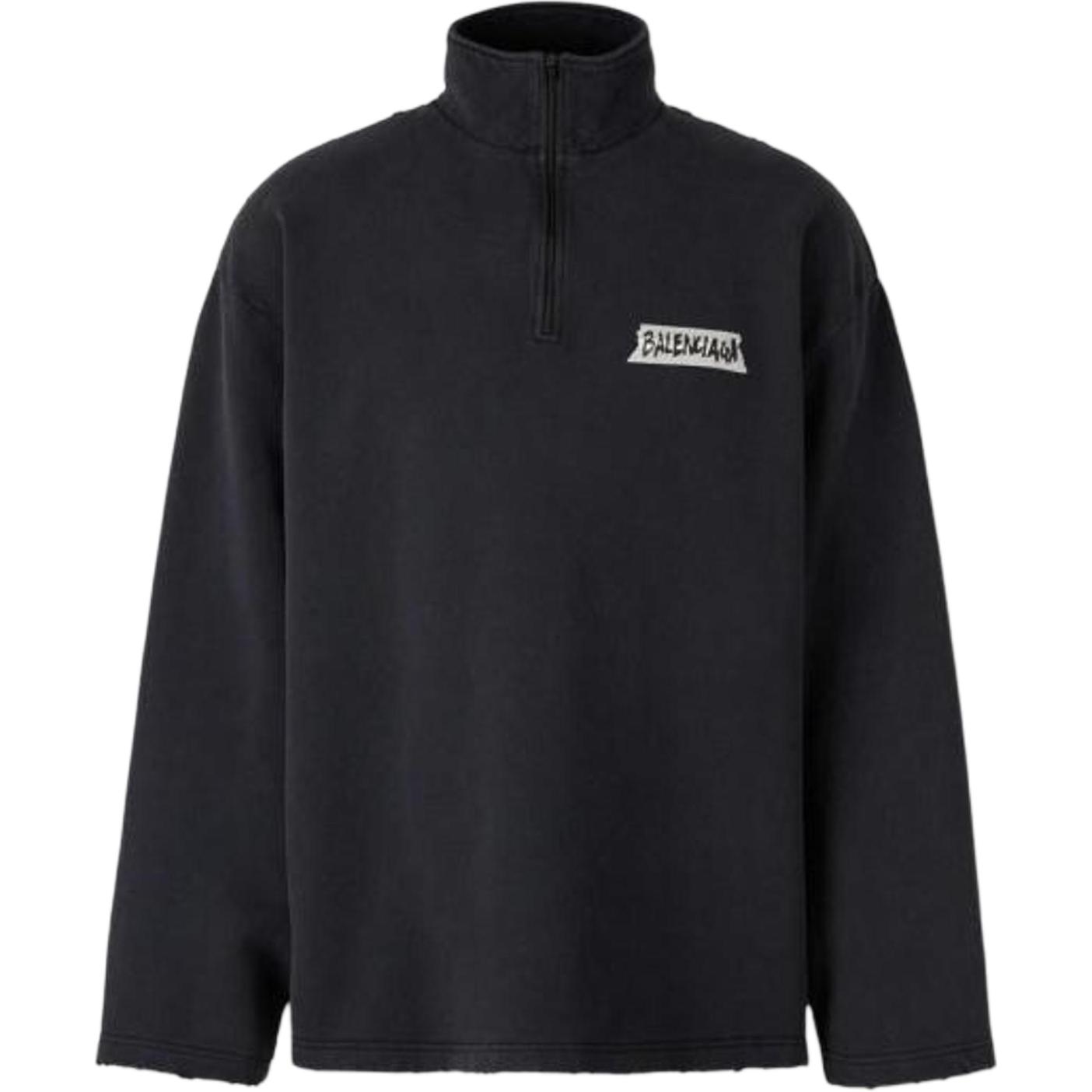 Мужское худи Balenciaga Logo (черное)