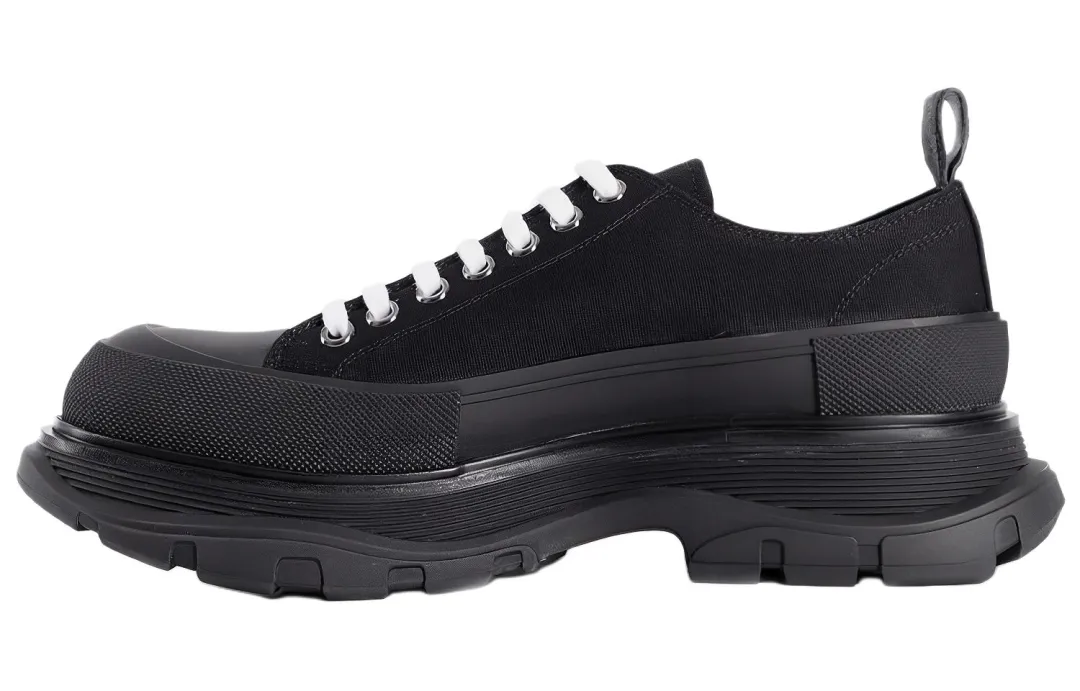 Alexander McQueen Tread Slick Lace Up Sneakers 'Triple Black'