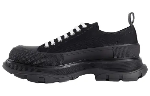 Alexander McQueen Tread Slick Lace Up Sneakers 'Triple Black'