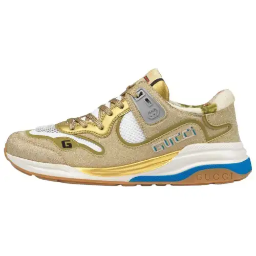 Gucci Wmns Ultrapace 'Gold Sparkling Fabric' Women's