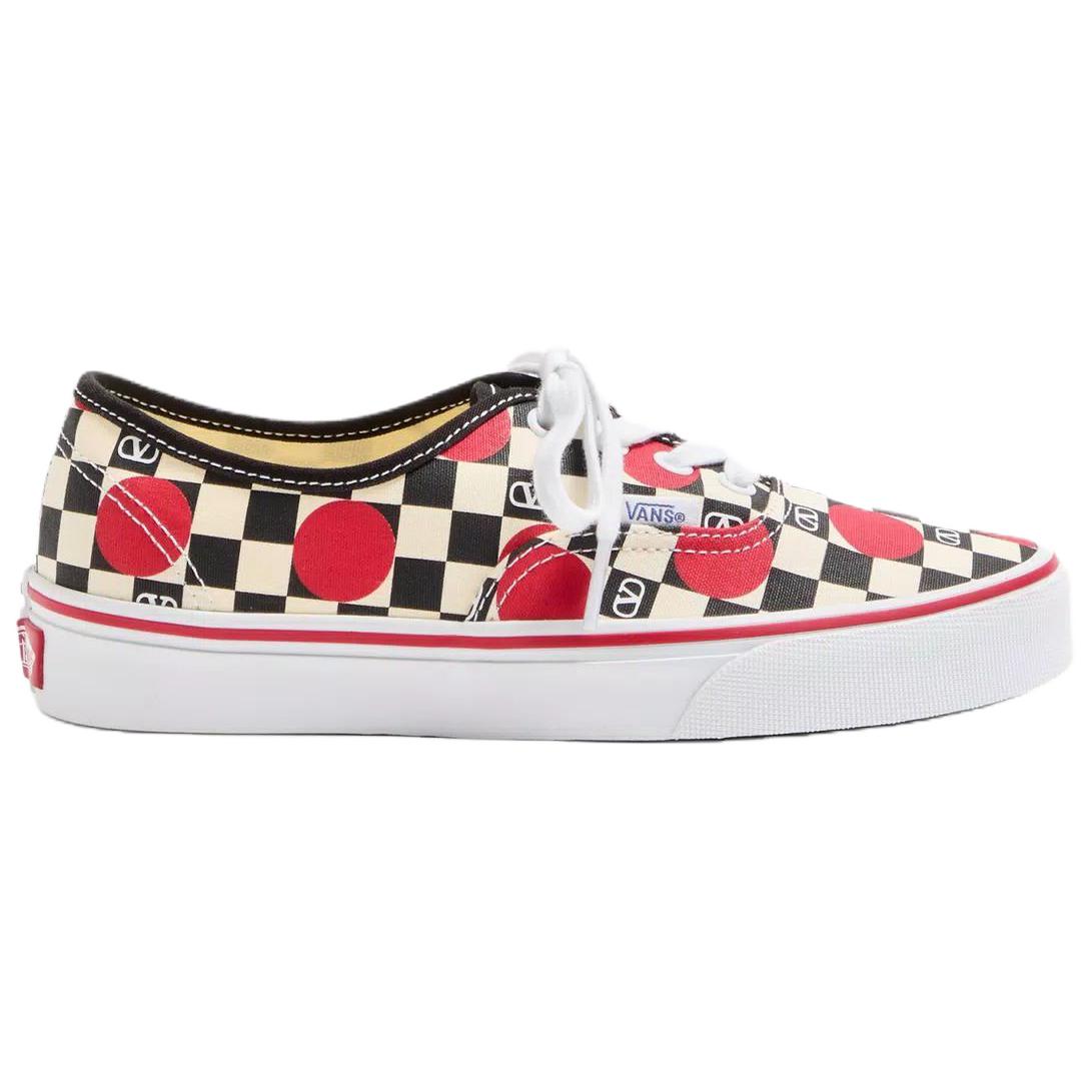 Женские кеды Valentino x Vans Garavani VLogo (красно-белые) — фото 2