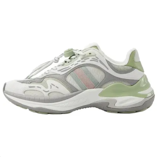 GUCCI 2.0 Mesh, Leather Low top Casual Shoes Women's Green