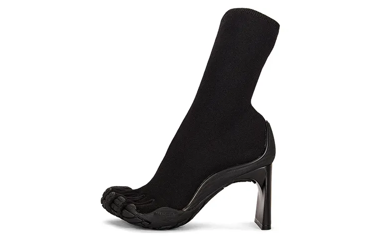 Vibram x Balenciaga Five Fingers High Toe Knee High Boots 8cm Women's Black