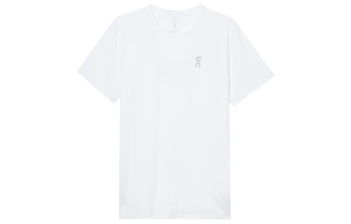 On T-Shirts Men's White Crew Neck Moderate