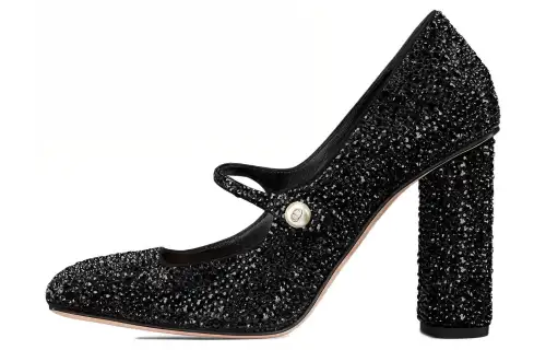 DIOR Jolie Dior Chunky Heel High Heels Women's Black