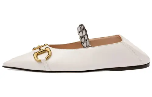 GUCCI Horsebit Women's Casual Shoes Women's White