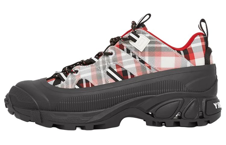 Burberry Arthur Low top Casual Shoes Women's Red Black White