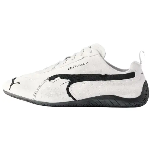 PUMA x Balenciaga Speedcat Collection Thin Sole Shoes, German Army Trainers, Racing Shoes Cow Split Leather Low top