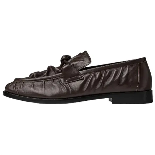 Bottega Veneta Astaire Sheepskin Leather Casual Shoes Men's Brown