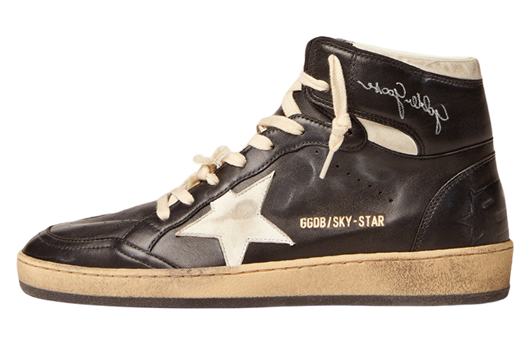 Женские кеды Golden Golden Goose Sky-Star (черно-коричневые)