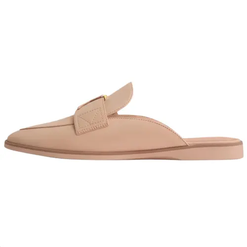 LOUIS VUITTON Closed Toe Slippers Women's Nude