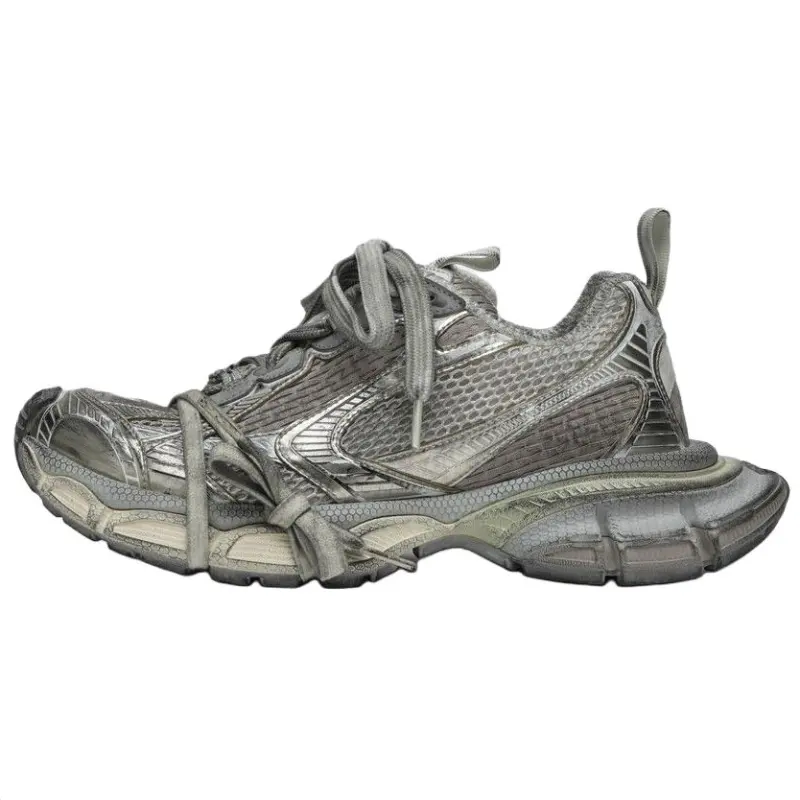Balenciaga 3XL Low top Chunky Sneakers Women's Silver