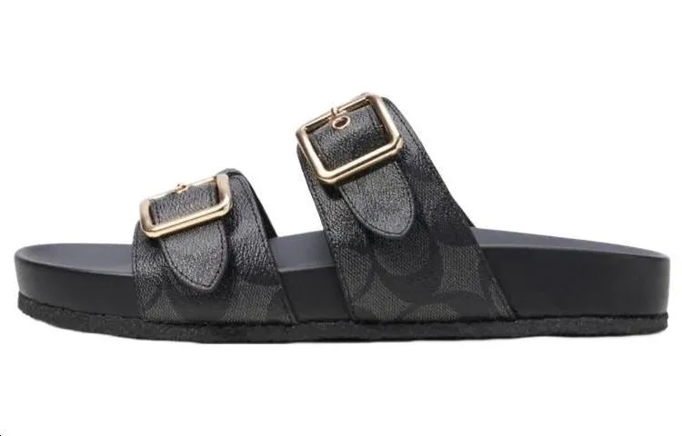COACH Slide Slippers Women's Black