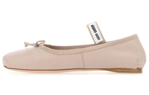 MIU MIU Leather Ballerina Shoes