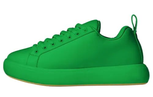 Bottega Veneta Puddle Leather Low top Skateboard Shoes Men's Green