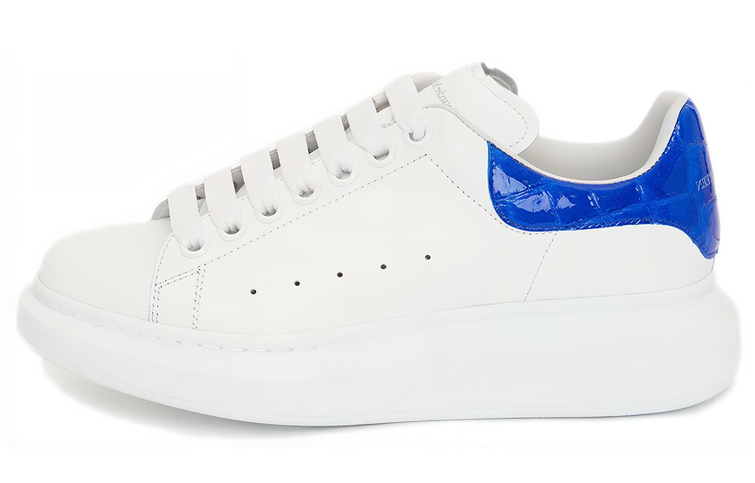 Женские кеды Alexander McQueen (бело-синие)