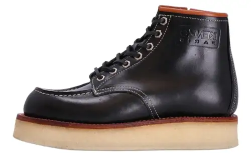 KENZO Takumi Takada Leather Ankle Boots Women's Black