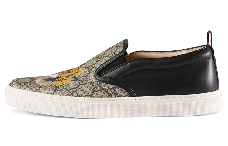 GUCCI Breathable And Lightweight Low top Canvas Shoes Men's Umber