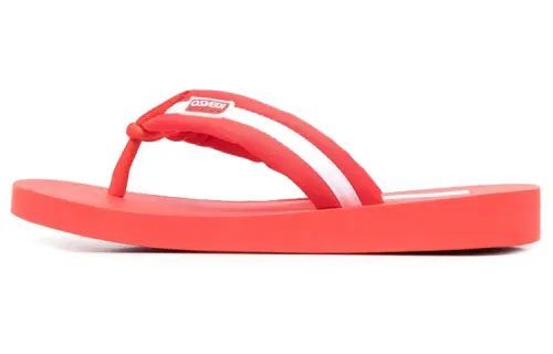 KENZO Logo-patch Striped Flip Flops