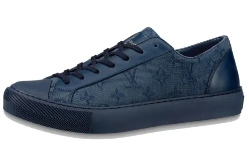 LOUIS VUITTON Tattoo Stylish Skateboarding Shoes Unisex Blue