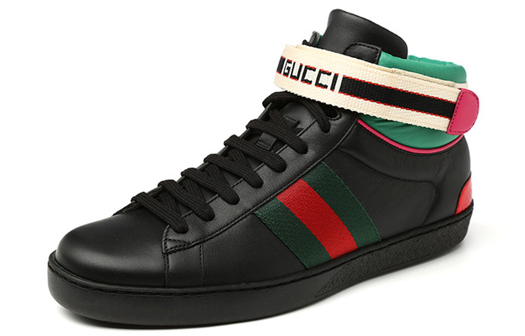 Мужские кеды Gucci ACE (черные) — фото 3