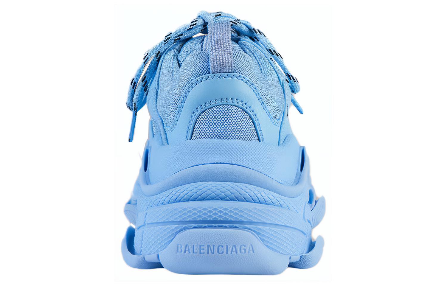 Женские кроссовки Balenciaga Triple S (голубые) — фото 5
