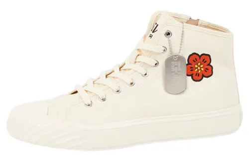 KENZO School High Top Trainers Cream