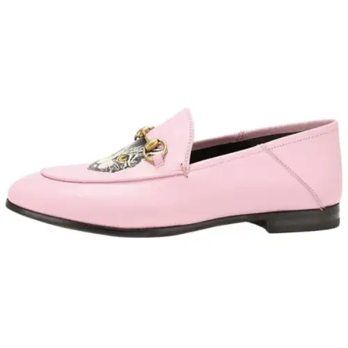GUCCI Brixton Leather Women's Casual Shoes Women's Pink