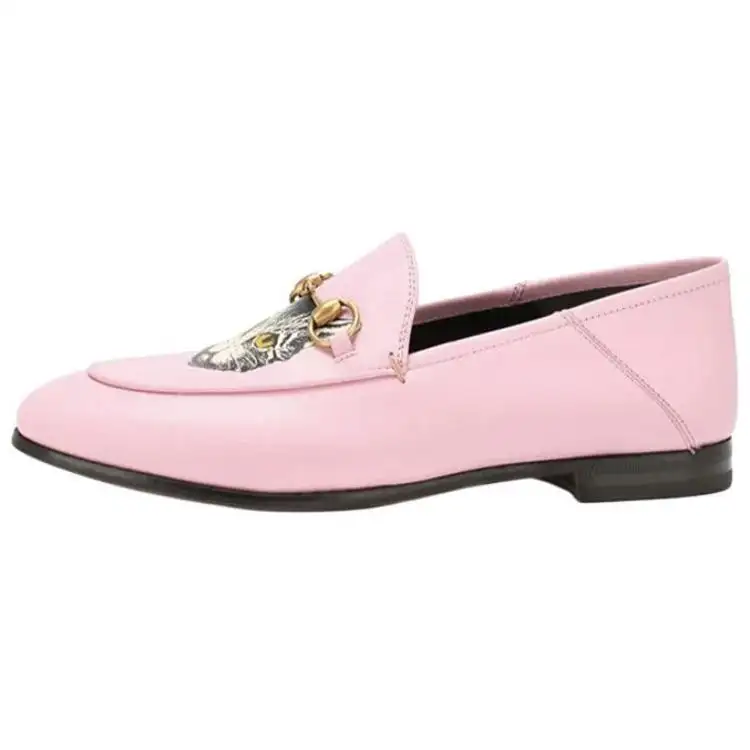 GUCCI Brixton Leather Women's Casual Shoes Women's Pink