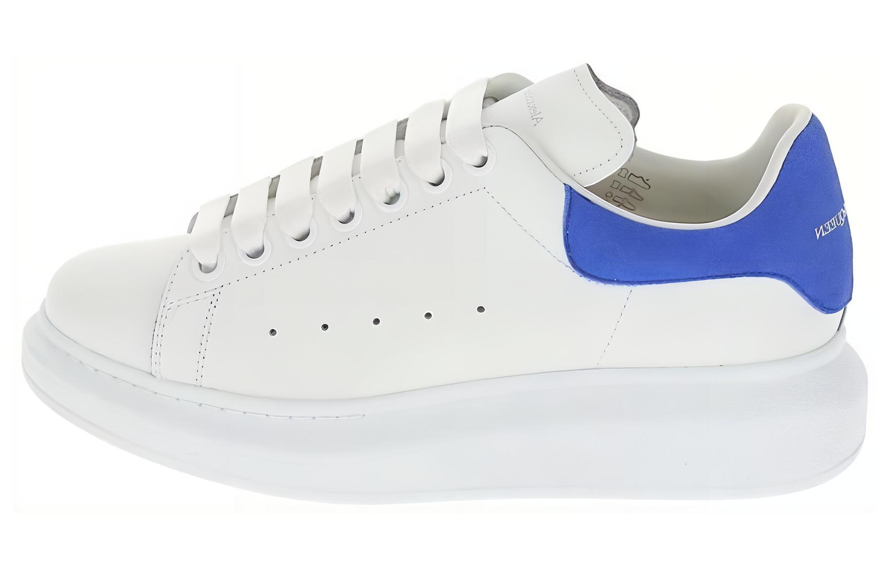 Женские кеды Alexander McQueen Oversized Sneaker (бело-синие)
