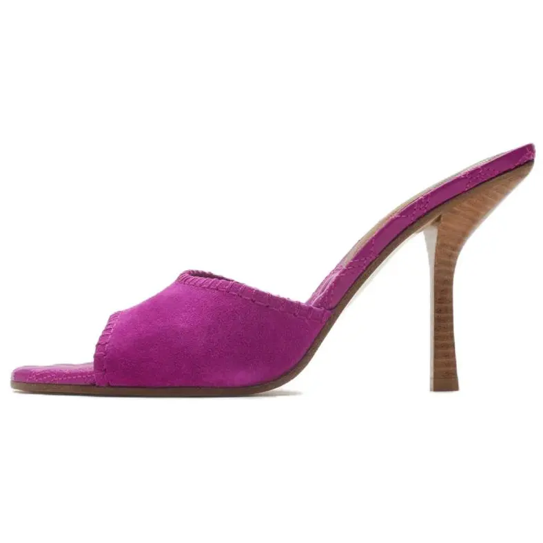 Burberry Cabana Slide Slippers 9cm Women's Purple