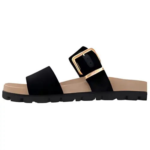 MIU MIU Slide Slippers Women's Black