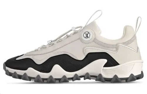 LOUIS VUITTON RUSH Leather Low top Casual Shoes Women's White