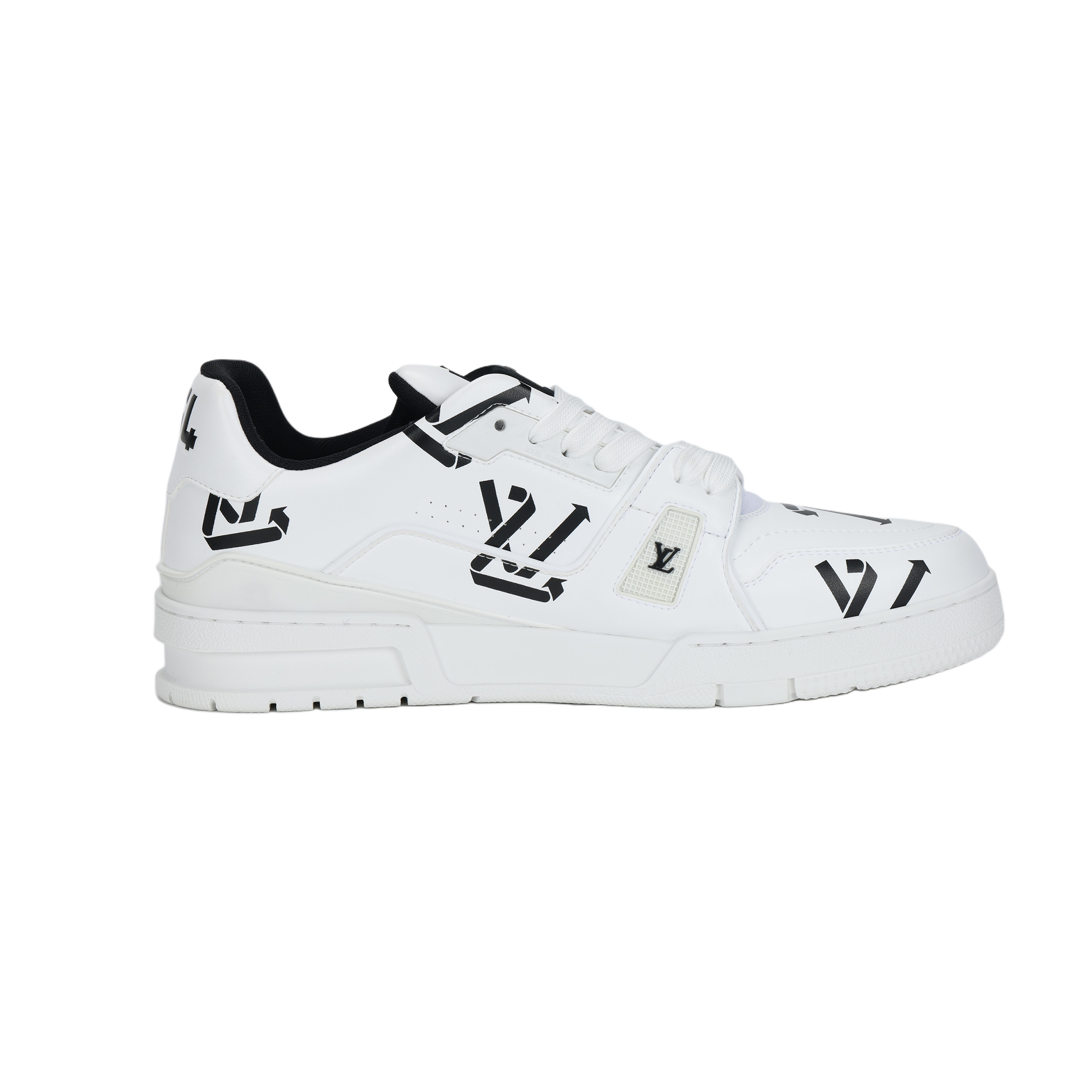 Мужские кеды Louis Vuitton Trainer (бело-черные) — фото 2
