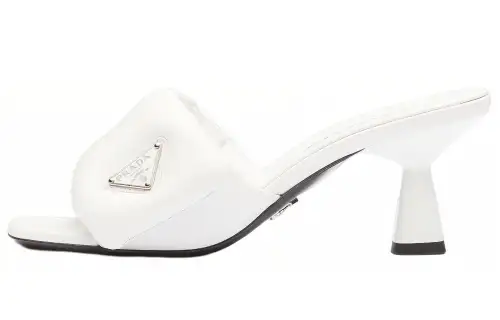 PRADA Logo-plaque Padded Mules