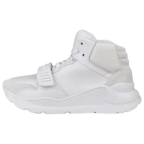 Burberry Calfskin High top Casual Shoes Women's White
