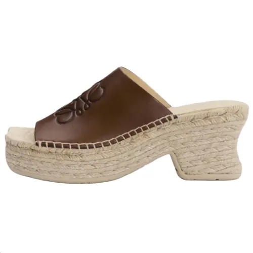LOEWE Petal Slip Resistant Slip Resistant Slide Slippers 8cm Women's Brown