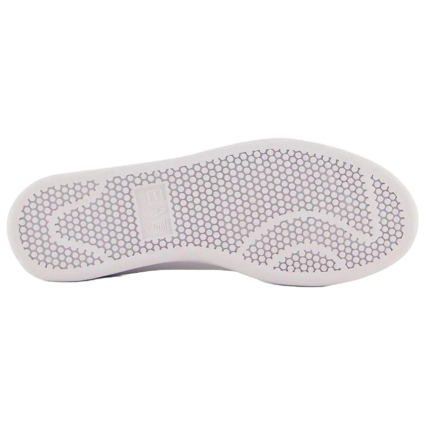 EMPORIO ARMANI EA7 Low top Skateboard Shoes Unisex White Gold