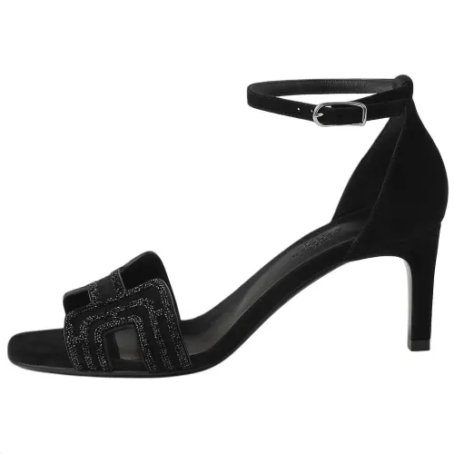HERMES Joy 70 One Strap Sandals 7cm Women's Black