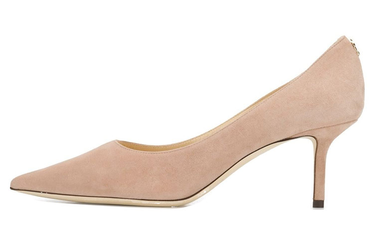 Jimmy Choo LOVE Pumps Slim Heel High Heels 6.5cm Women's Nude
