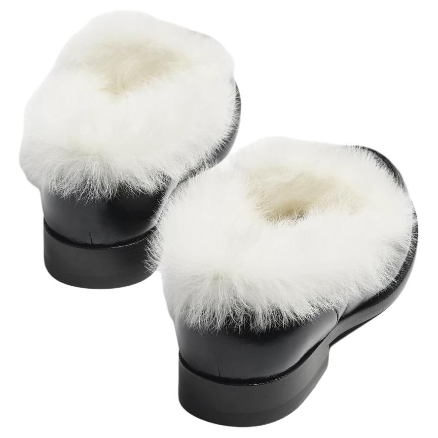 Женские туфли Chanel COCO NEIGE 25N 2.5cm (черно-белые) — фото 5