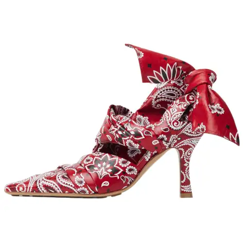 Bottega Veneta Bunnie Slim Heel High Heels 9cm Women's Red