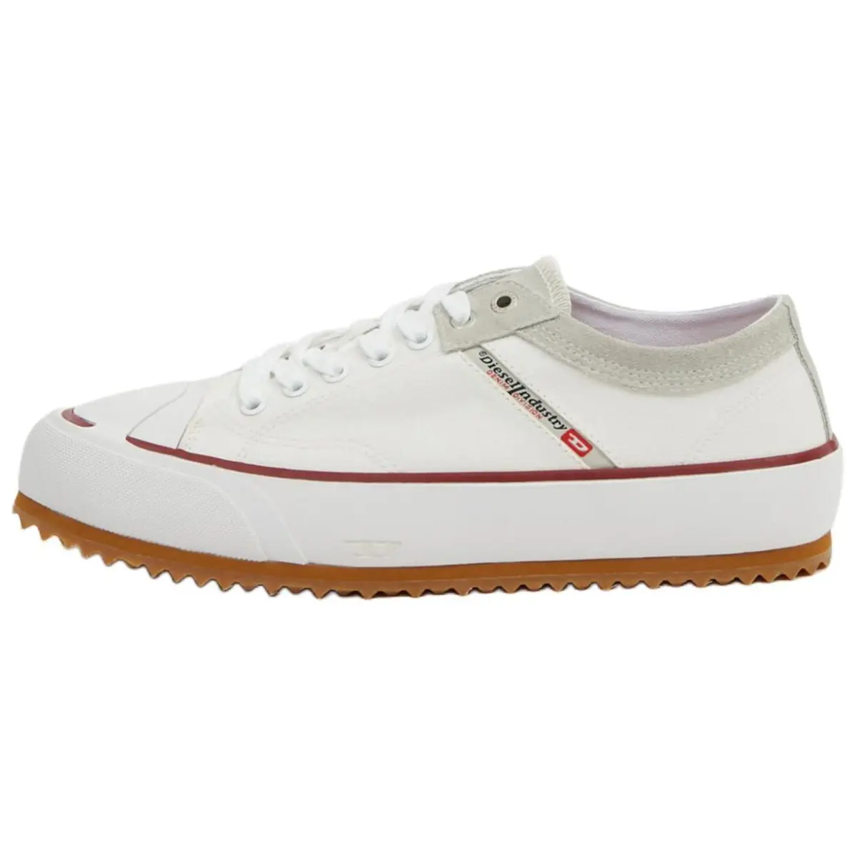 DIESEL Low top Stylish Skateboarding Shoes Men's White Gray