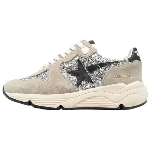 Golden Goose Running Sole Glitter-embellished Sneakers
